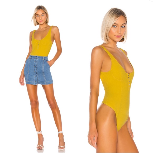 Lovers + Friends Ribbed Gabby Bodysuit NWT - Picture 3 of 5